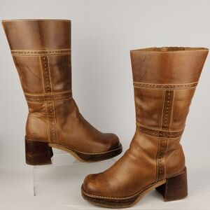 Brown Leather Women's Boots